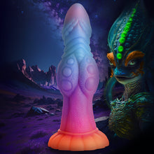 Load image into Gallery viewer, Galactic Cock Alien Creature Glow-in-the-Dark Silicone Dildo-0