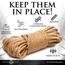 Load image into Gallery viewer, Premium Braided Jute Bondage Rope - 50 Feet-4