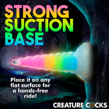 Load image into Gallery viewer, Uni-Glow Glow-In-The-Dark Rainbow Silicone Dildo-7