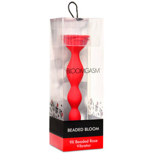 9X Beaded Bloom Silicone Rose Vibrator-7