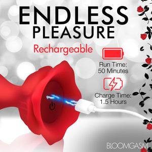 9X Beaded Bloom Silicone Rose Vibrator-6