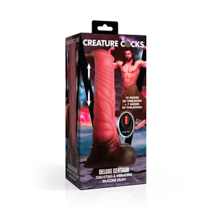 Deluxe Centaur Thrusting & Vibrating Silicone Dildo-7