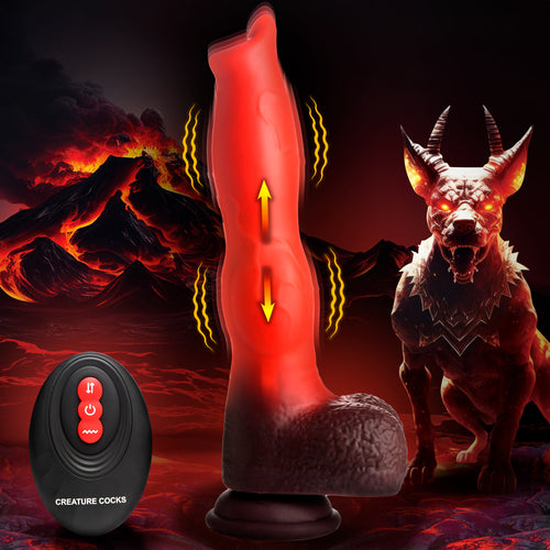 Ramming Hound Thrusting & Vibrating Silicone Dildo-0