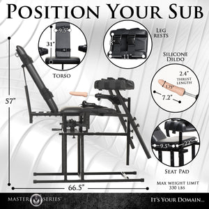 Leg Spreader Obedience Chair with Sex Machine-5