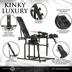 Leg Spreader Obedience Chair with Sex Machine-6