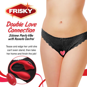 Double Love Connection Silicone Panty Vibe with Remote Control-1