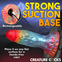 Load image into Gallery viewer, Rainbow Phoenix Vibrating Silicone Dildo with Remote-6