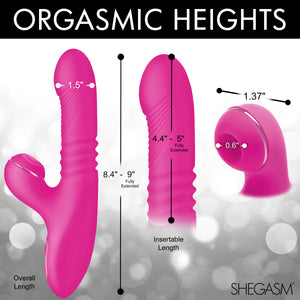 Pro-Thrust Thrusting Suction Silicone Rabbit Vibrator-3