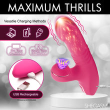 Load image into Gallery viewer, Pro-Thrust Thrusting Suction Silicone Rabbit Vibrator-6