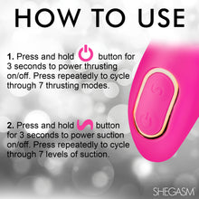 Load image into Gallery viewer, Pro-Thrust Thrusting Suction Silicone Rabbit Vibrator-5