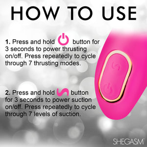 Pro-Thrust Thrusting Suction Silicone Rabbit Vibrator-5