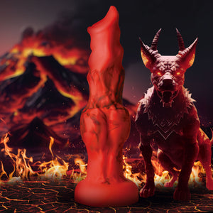 Fire Hound Silicone Dildo - Large-0