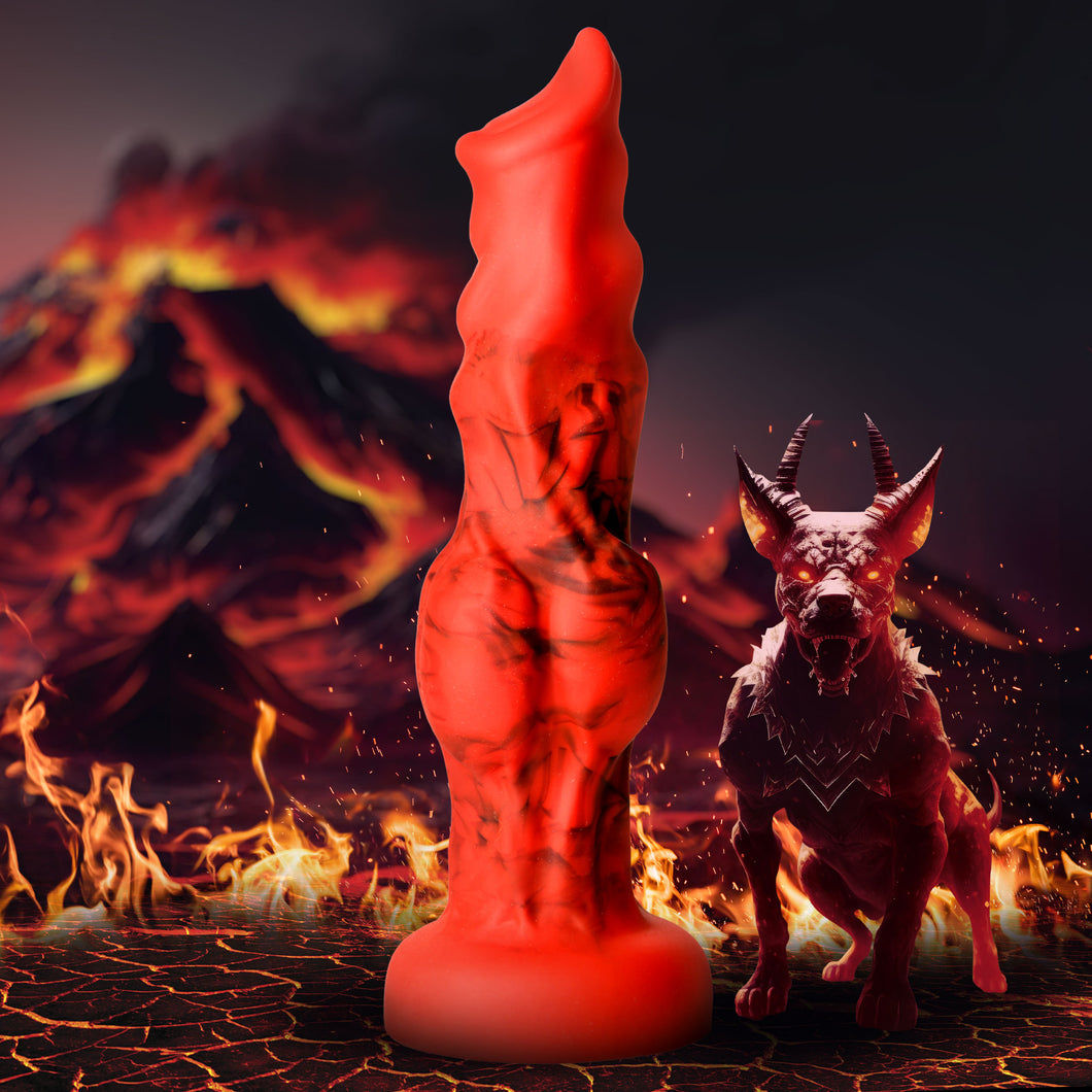 Fire Hound Silicone Dildo - Small-0