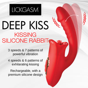 Deep Kiss Silicone Licking Rabbit Vibrator-1