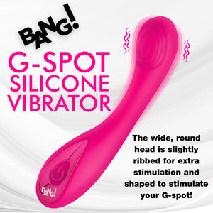 G-Spot Silicone Vibrator - Pink-1