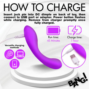 G-Spot Silicone Vibrator - Purple-6