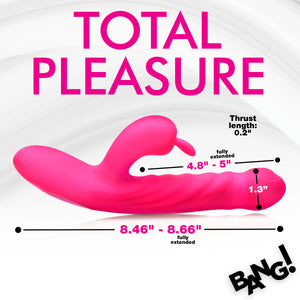 Thrusting and Vibrating Silicone Rabbit Vibrator-3