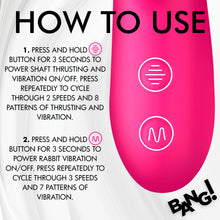 Load image into Gallery viewer, Thrusting and Vibrating Silicone Rabbit Vibrator-6