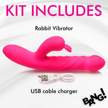 Load image into Gallery viewer, Thrusting and Vibrating Silicone Rabbit Vibrator-7