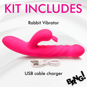 Thrusting and Vibrating Silicone Rabbit Vibrator-7