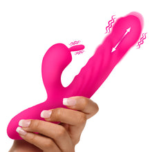 Load image into Gallery viewer, Thrusting and Vibrating Silicone Rabbit Vibrator-0