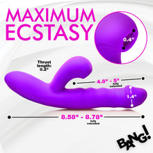 Load image into Gallery viewer, Thrusting and Sucking Silicone Rabbit Vibrator-3