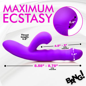 Thrusting and Sucking Silicone Rabbit Vibrator-3