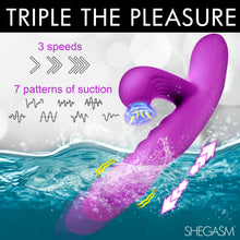 Load image into Gallery viewer, Thrust Wave Thrusting and Sucking Silicone Rabbit Vibrator-5