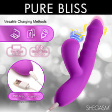 Load image into Gallery viewer, Thrust Wave Thrusting and Sucking Silicone Rabbit Vibrator-6