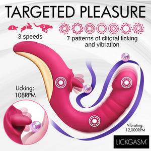 Tease and Please Thrusting and Licking Vibrator-4