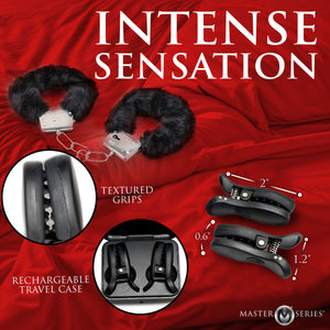 Dark Grip Wireless Vibrating Nipple Clamps-3