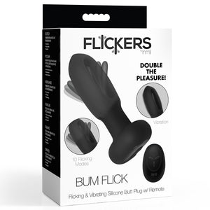 Bum Flick Vibrating and Flicking Silicone Butt Plug with Remote-7
