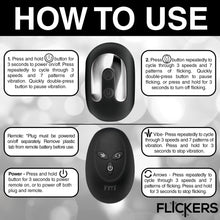 Load image into Gallery viewer, Bum Flick Vibrating and Flicking Silicone Butt Plug with Remote-6