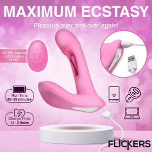 G-Flick G-Spot Flicking Silicone Vibrator with Remote-5