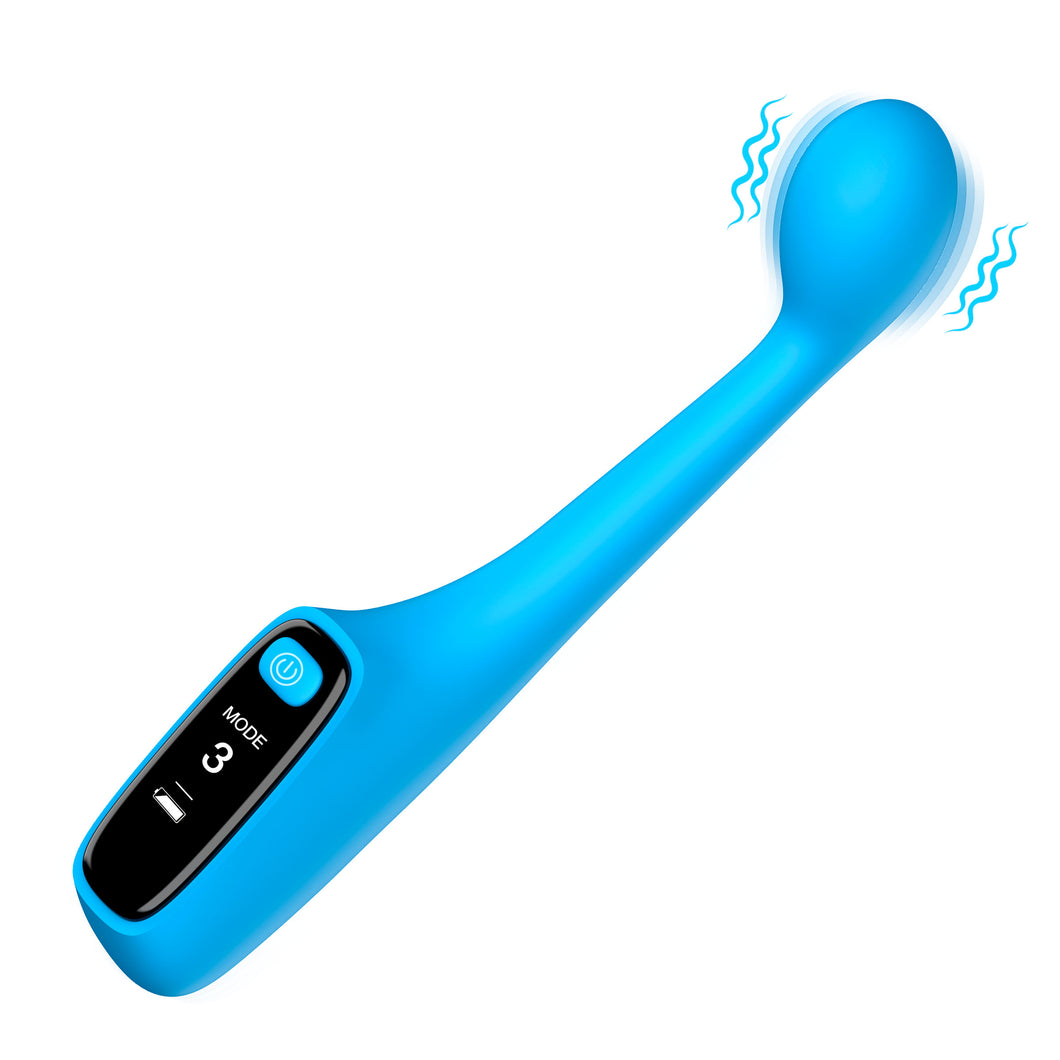 Silicone G-spot Vibrator with Digital Display-0