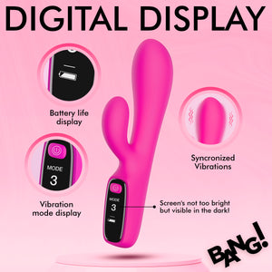Silicone Rabbit Vibrator with Digital Display-7
