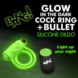 Glow-in-the-Dark Silicone Vibrating Cock Ring-1