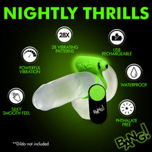 Load image into Gallery viewer, Glow-in-the-Dark Silicone Vibrating Cock Ring-4