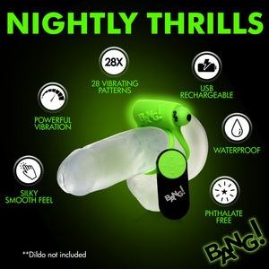 Glow-in-the-Dark Silicone Vibrating Cock Ring-4