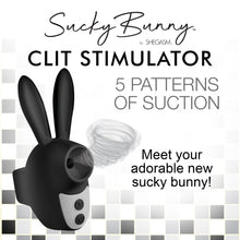 Load image into Gallery viewer, Sucky Bunny Clit Stimulator - Black-1