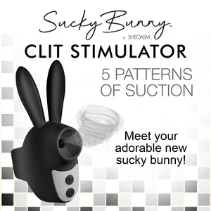 Sucky Bunny Clit Stimulator - Black-1