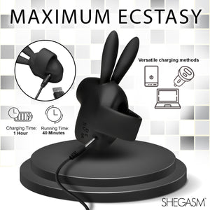 Sucky Bunny Clit Stimulator - Black-5