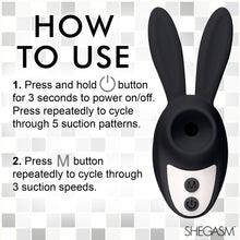 Load image into Gallery viewer, Sucky Bunny Clit Stimulator - Black-6
