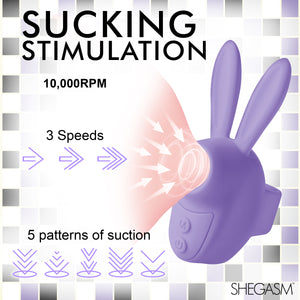 Sucky Bunny Clit Stimulator - Purple-2