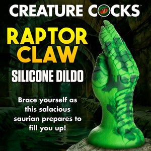 Raptor Claw Fisting Silicone Dildo - Green-1