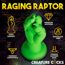 Load image into Gallery viewer, Raptor Claw Fisting Silicone Dildo - Green-4