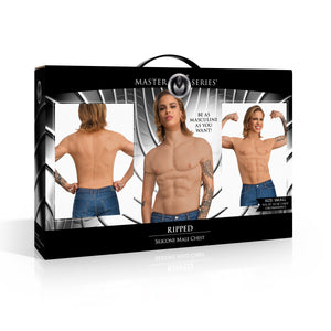 Ripped Silicone Male Chest - Small-6