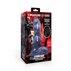 Cyborg Cock Thrusting and Vibrating Silicone Dildo-7