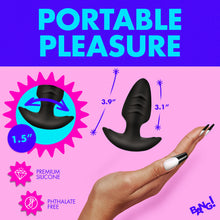 Load image into Gallery viewer, Rotating and Vibrating Silicone Butt Plug - Black-3