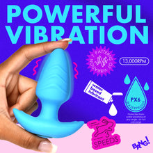 Load image into Gallery viewer, Rotating and Vibrating Silicone Butt Plug - Blue-2